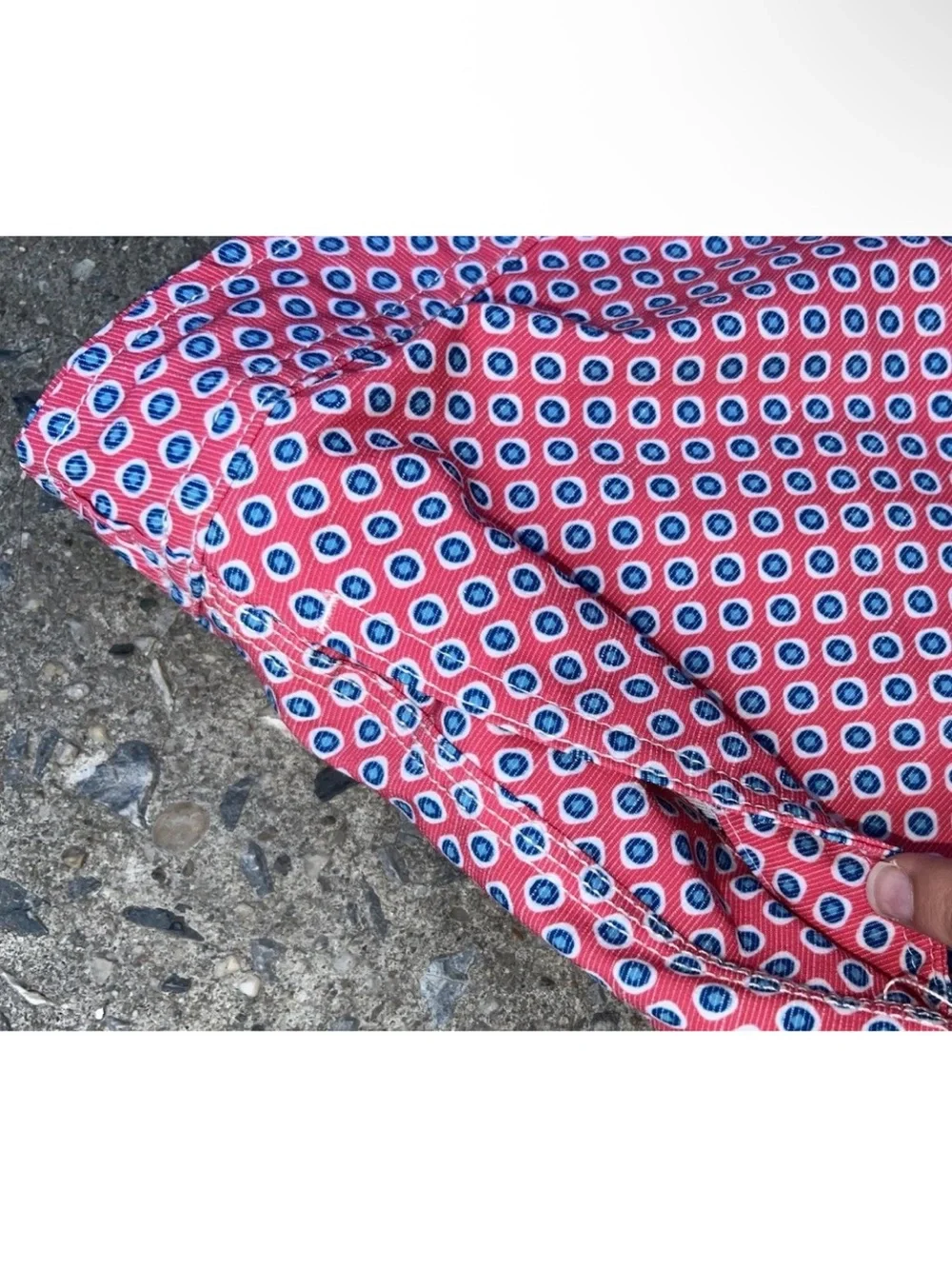 Johnnie O Karratha Swim Trunks Mens M Red Blue Circular Geometric Board Shorts